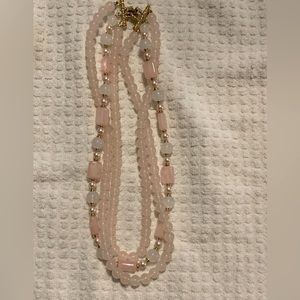 Pink 3 Strand Necklace